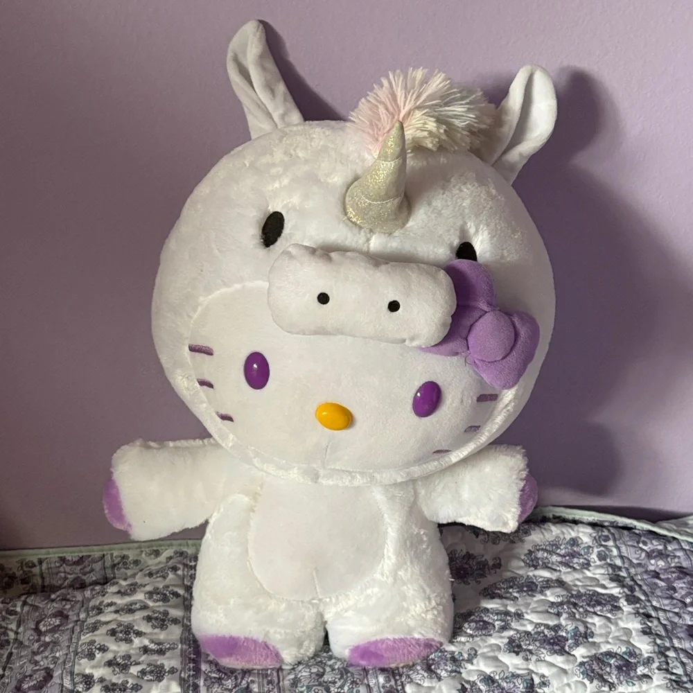 Big hello Kitty Halloween unicorn costume plush